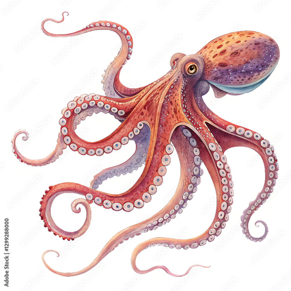 Obraz premium octopus isolated on white or background white