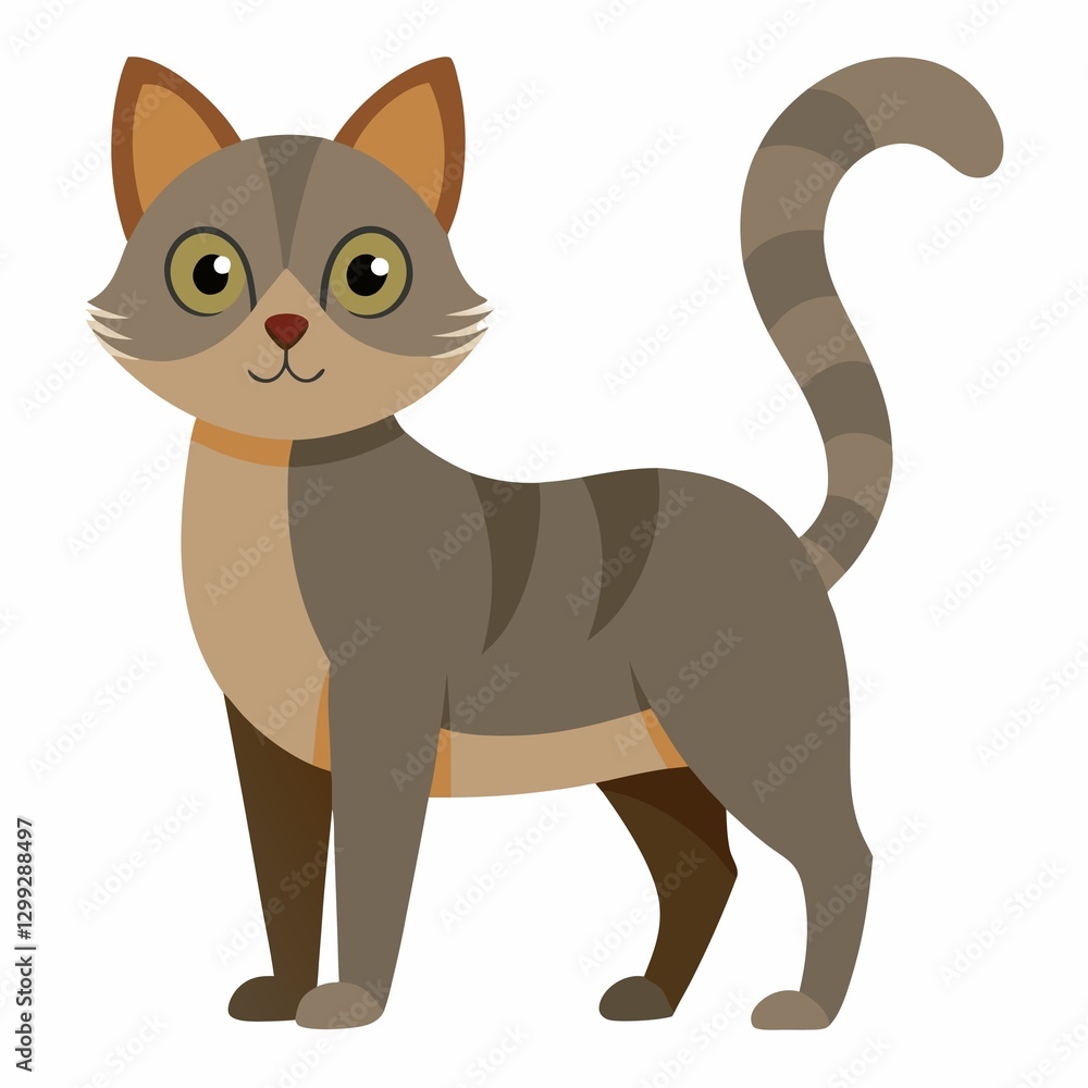 cat illustration on white background cat illustration on white background