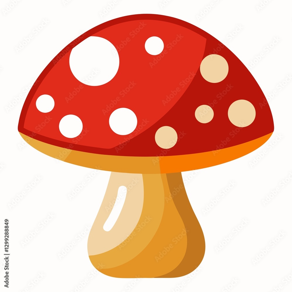 mushroom illustration on white background mushroom illustration on white background