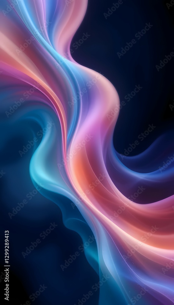 Fototapeta premium Abstract Gradient Waves Background with Smooth Flow