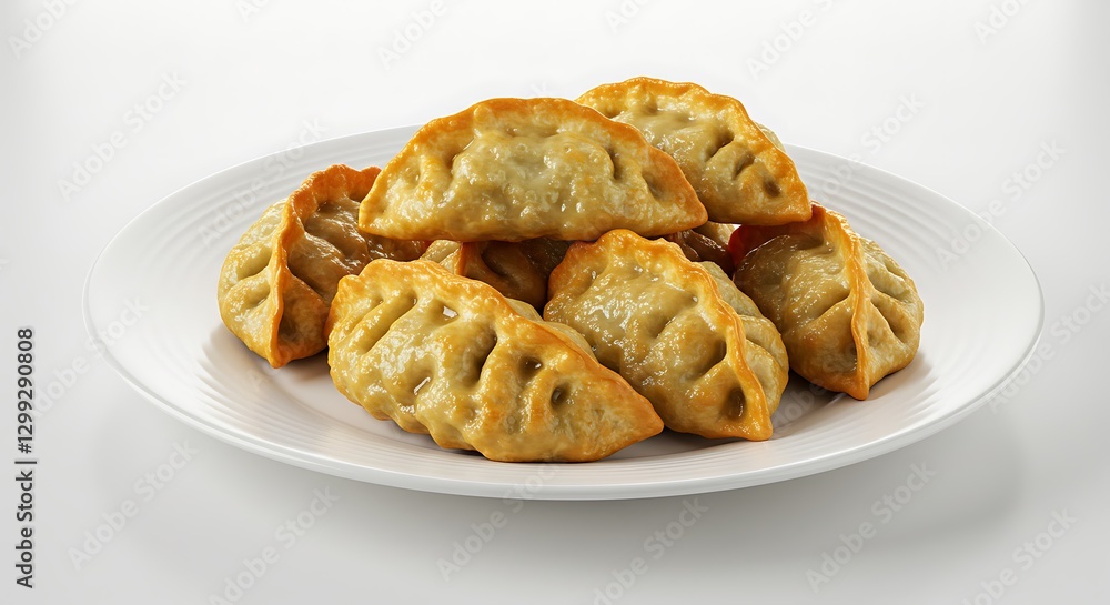 Fried Dumplings Plate Restaurant Food Studio Shot High Resolution Fried Dumplings Plate Restaurant Food Studio Shot High Resolution