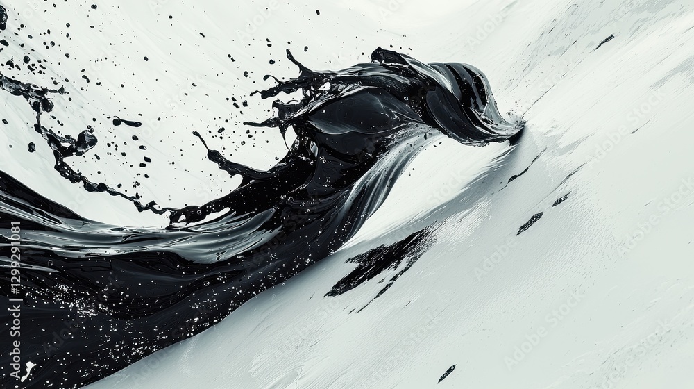 A monochromatic canvas, where the texture of black and white paper danced in a delicate ballet against a stark white backdrop, evoking a sense of nostalgia and quiet contemplation. 