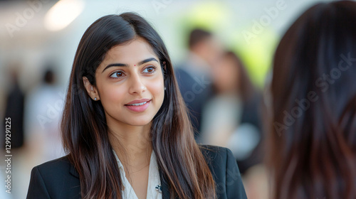 Confident Young Businesswoman in Meeting