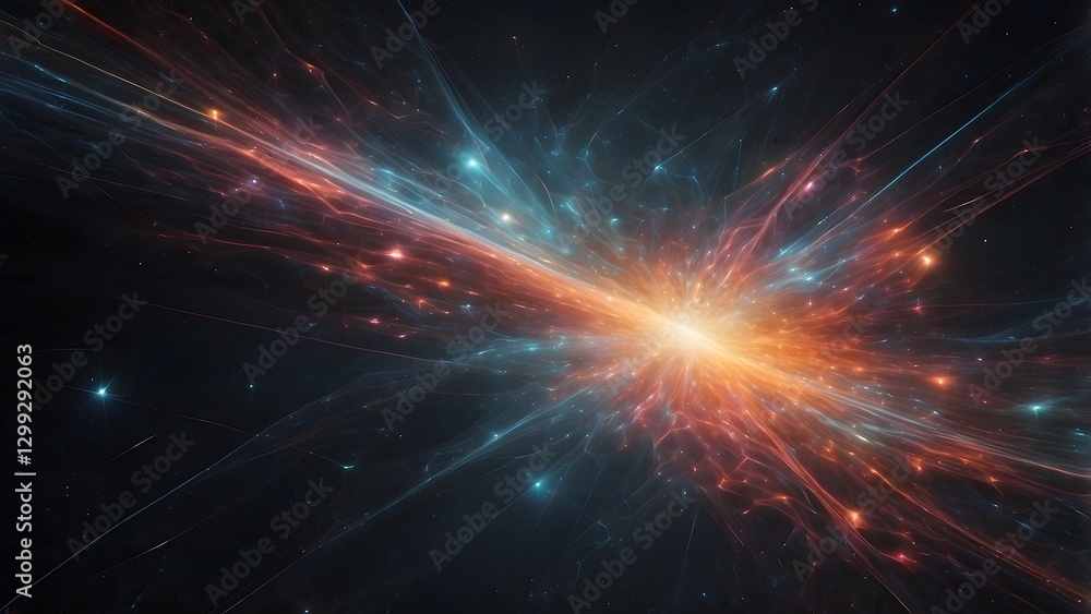 Naklejka premium Cosmic Energy Burst