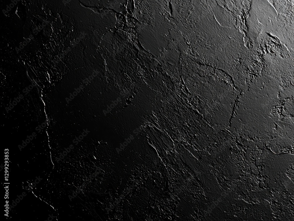 Fototapeta premium A stark black canvas, marred by a gritty texture, reveals a vignette of faded glory, whispering tales of forgotten battles and whispered secrets, inviting the viewer to explore its depths. 