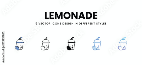 Lemonade  vector icons set stock illustration