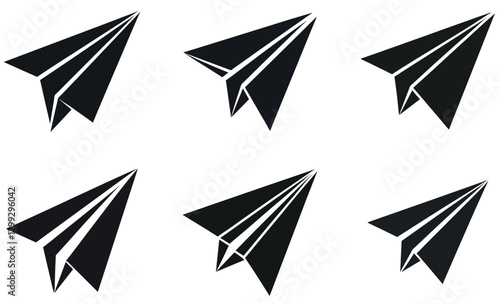 Free Download Seamless Pattern of Simple Paper Airplane Icons  set  - GFXLoad