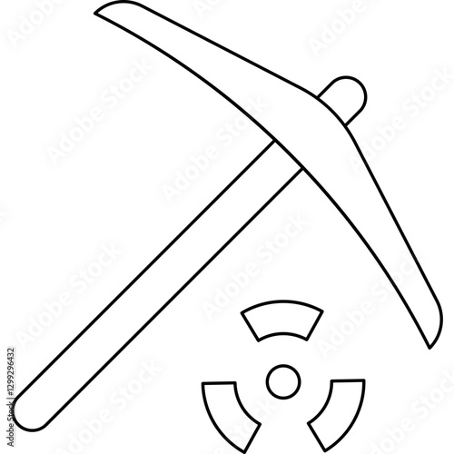 Pick icon single vector illustration