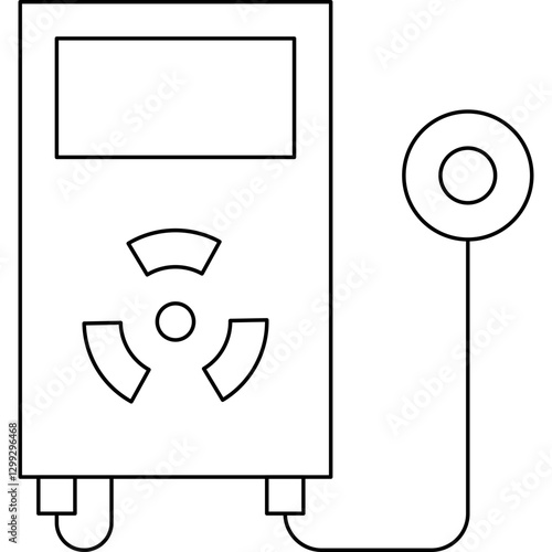 Radiation Detector icon single vector illustration