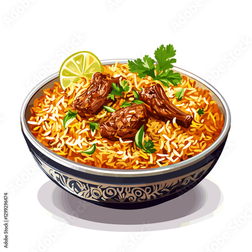 Illustrated Lamb Biryani