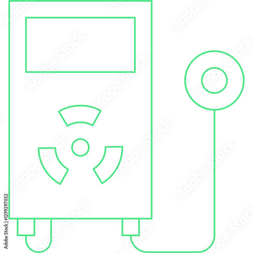 Radiation Detector icon single vector illustration