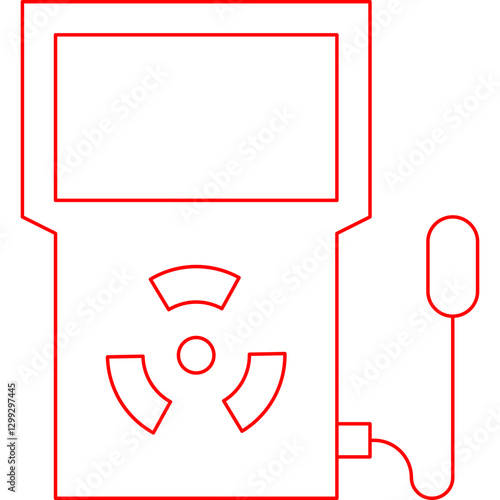 Dosimeter icon single vector illustration