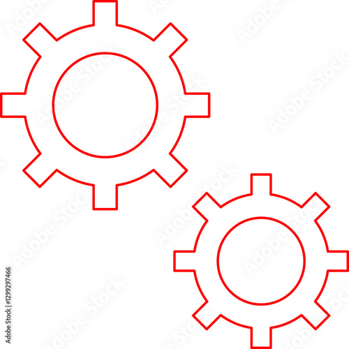 Gears icon single vector illustration