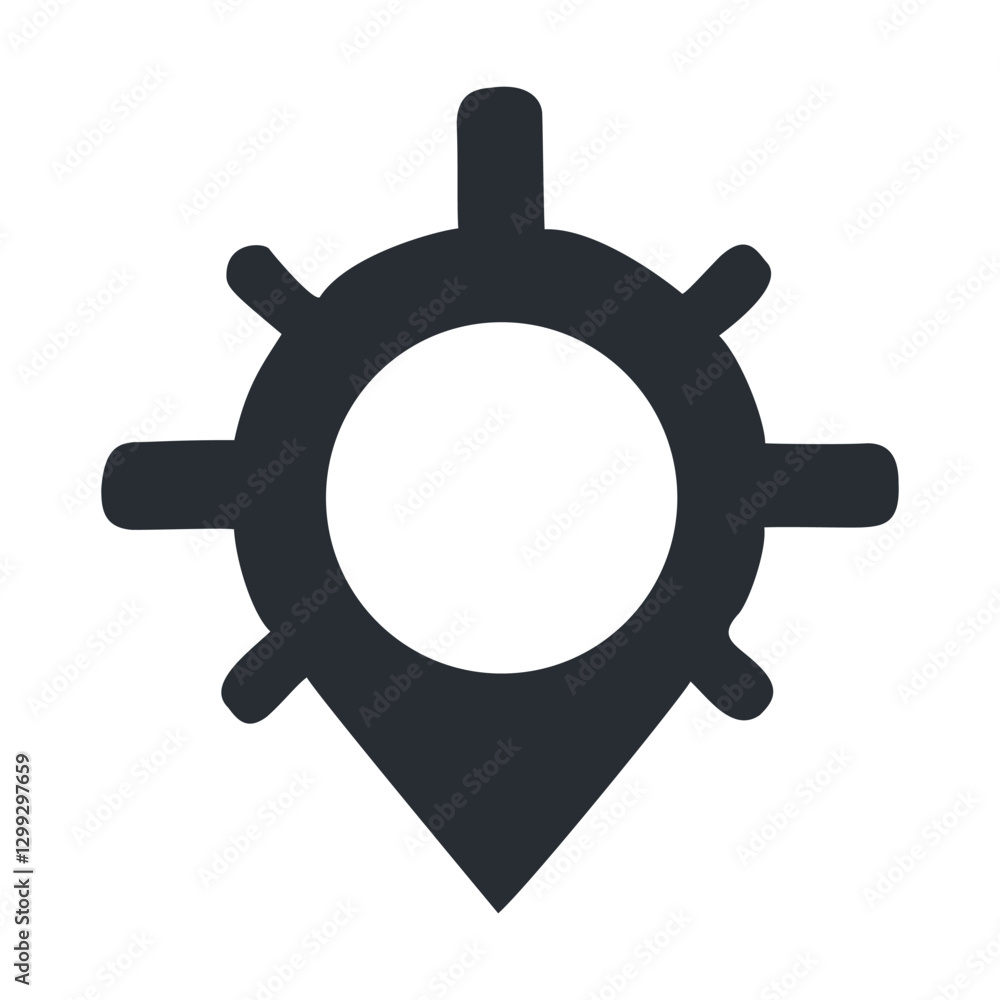 A clean and modern maps icon, ideal for navigation apps, travel websites, or any project related to maps, location, or geography A clean and modern maps icon, ideal for navigation apps, travel websites, or any project related to maps, location, or geography