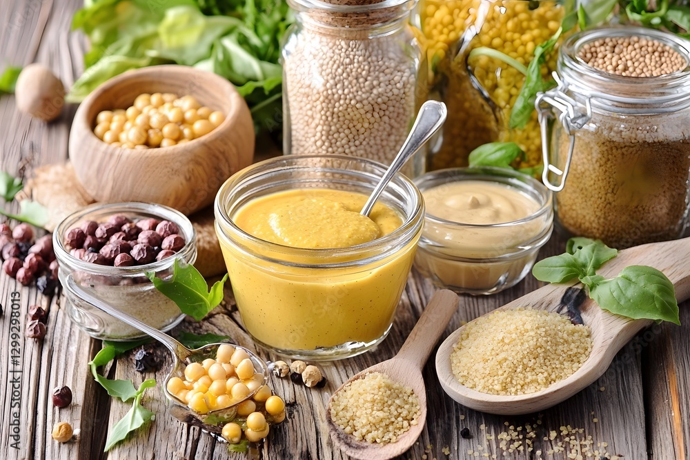 Culinary Creation: An exquisite, close-up tableau of organic food ingredients, offering a delightful medley of colors, textures, and aromas. Culinary Creation: An exquisite, close-up tableau of organic food ingredients, offering a delightful medley of colors, textures, and aromas.