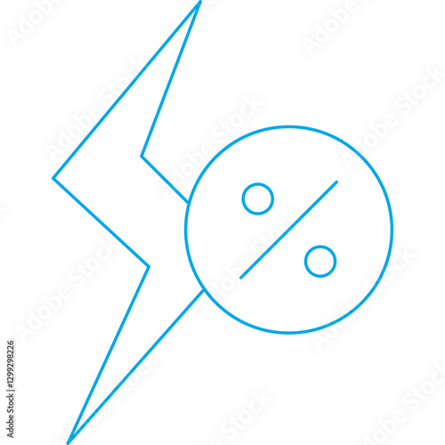Cheap Energy icon single vector illustration