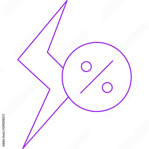 Cheap Energy icon single vector illustration