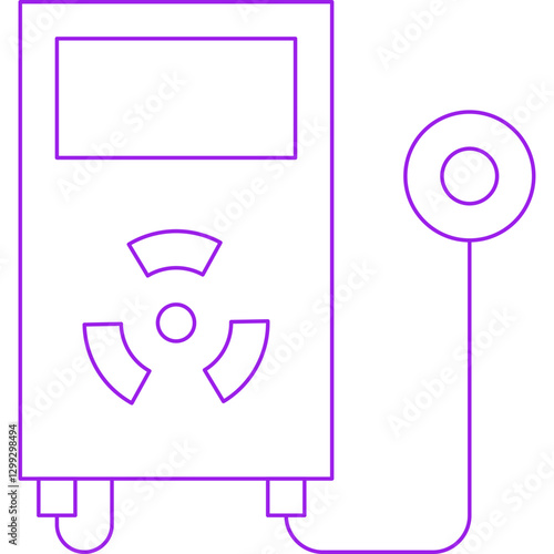 Radiation Detector icon single vector illustration