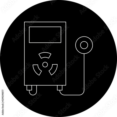 Radiation Detector icon single vector illustration