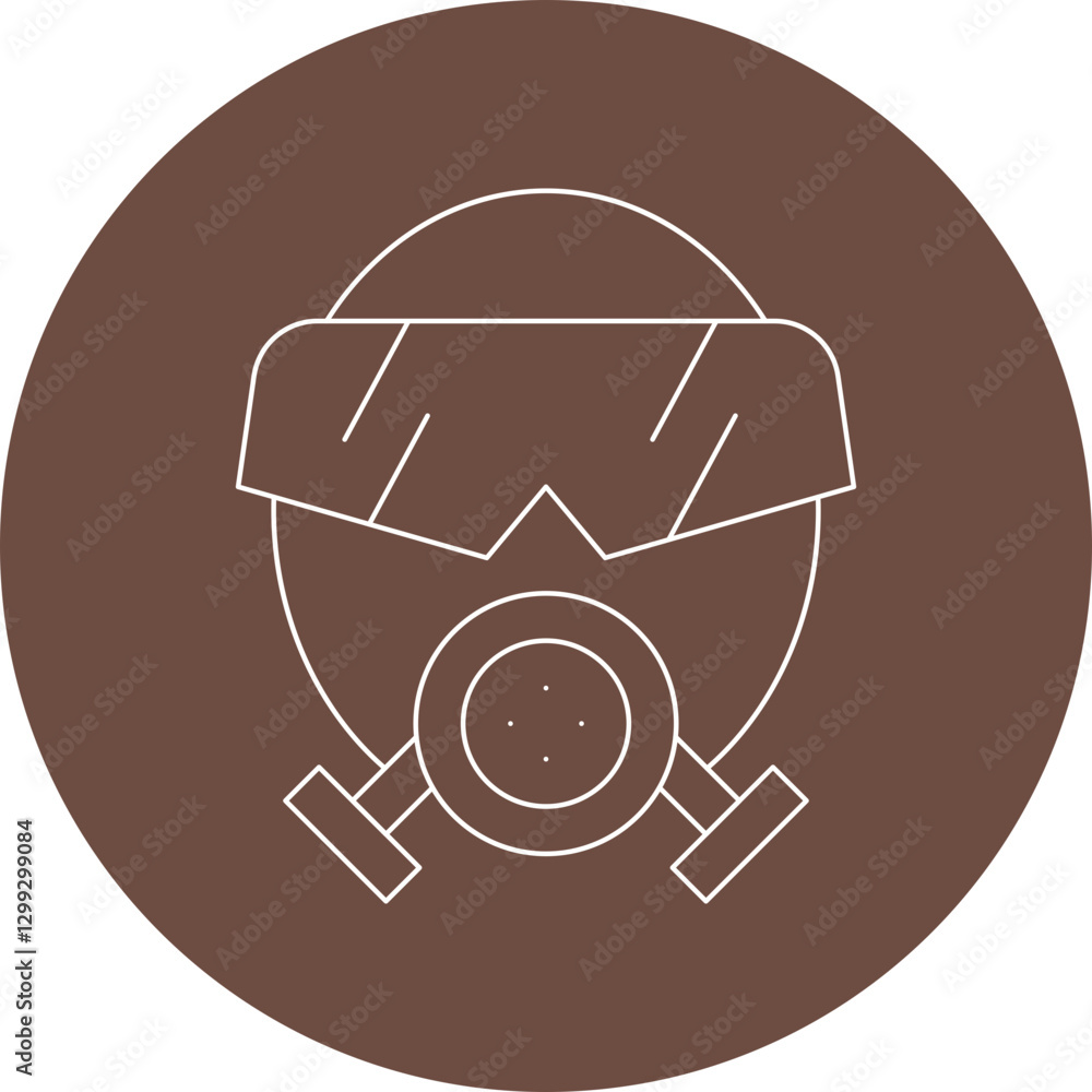 Gas Mask icon single vector illustration Gas Mask icon single vector illustration