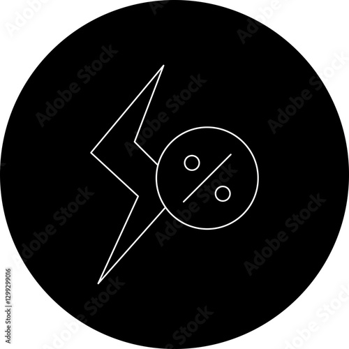 Cheap Energy icon single vector illustration