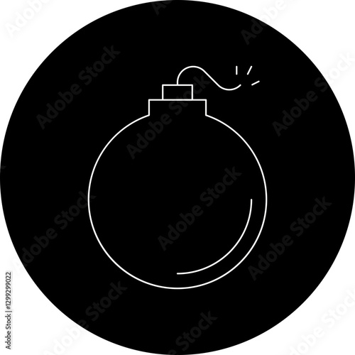 Bomb icon single vector illustration