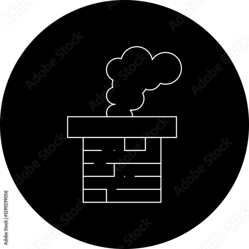 Chimneys icon single vector illustration