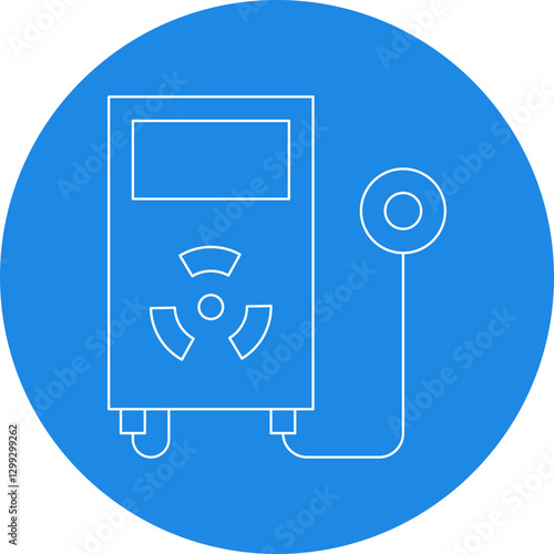 Radiation Detector icon single vector illustration