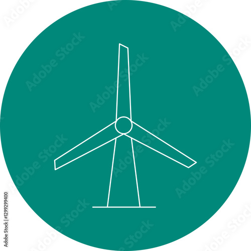 Windmills icon single vector illustration