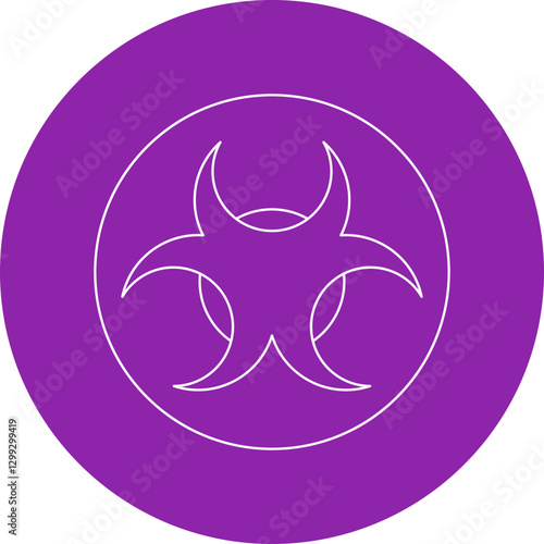 Biohazard icon single vector illustration