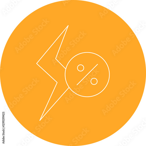 Cheap Energy icon single vector illustration