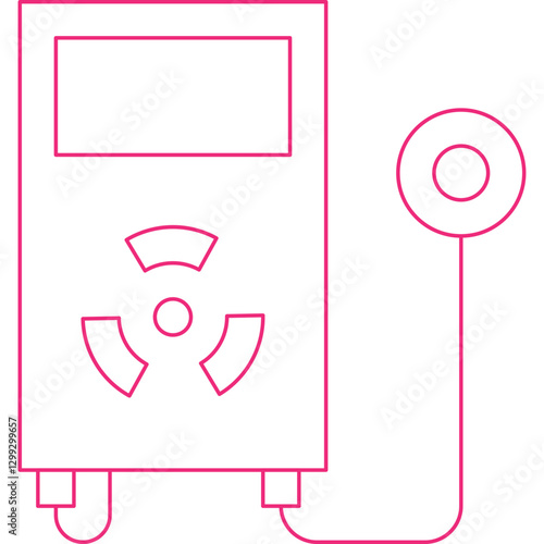 Radiation Detector icon single vector illustration