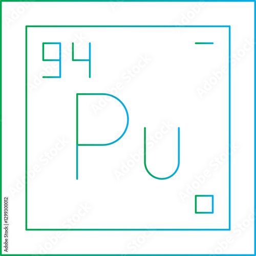 Plutonium icon single vector illustration