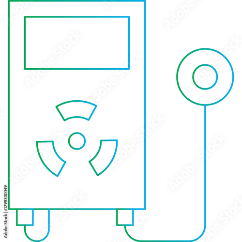 Radiation Detector icon single vector illustration