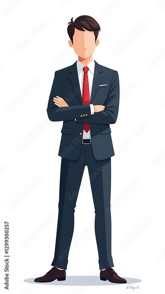 A business professional stands confidently in front of a crisp white background for an engaging corporate presentation. A business professional stands confidently in front of a crisp white background for an engaging corporate presentation.