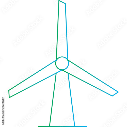 Windmills icon single vector illustration