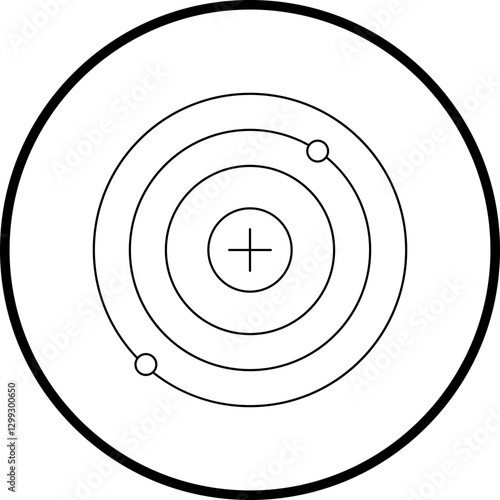 Nucleus icon single vector illustration