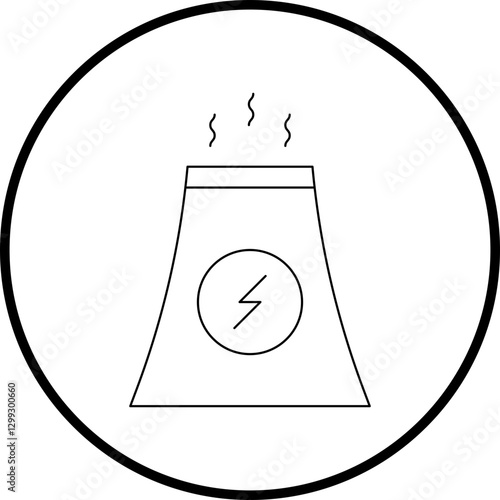 Nuclear icon single vector illustration