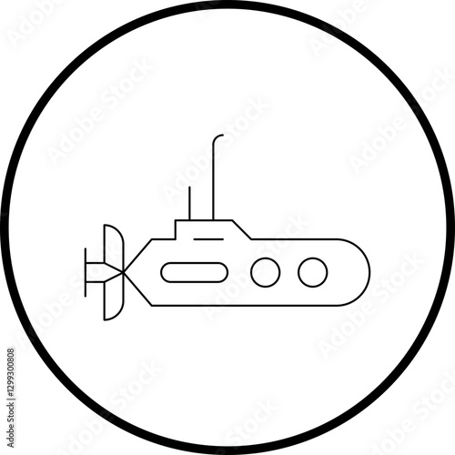 Submarine icon single vector illustration