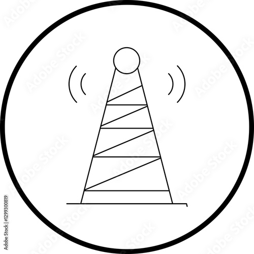 Telecommunications icon single vector illustration