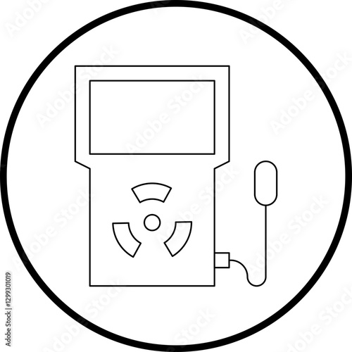 Dosimeter icon single vector illustration