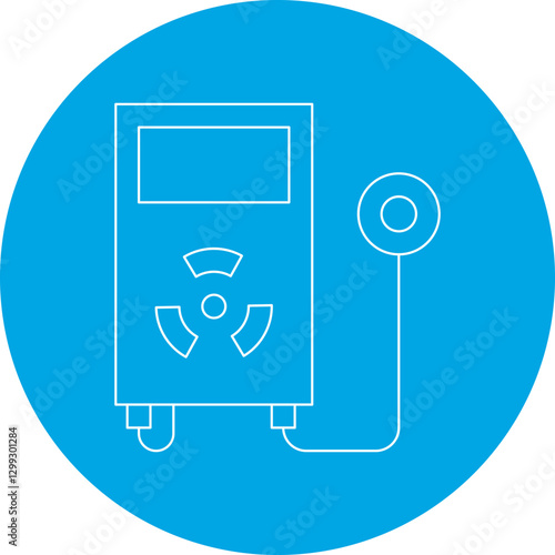 Radiation Detector icon single vector illustration