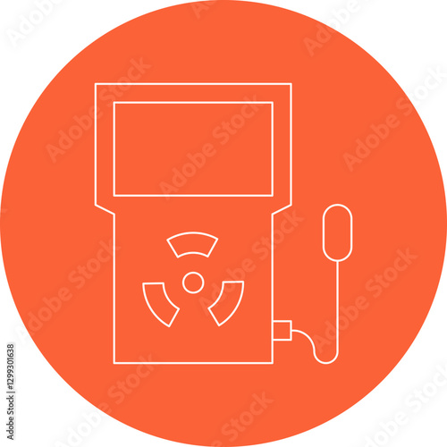 Dosimeter icon single vector illustration