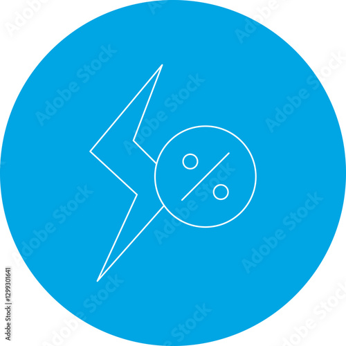 Cheap Energy icon single vector illustration