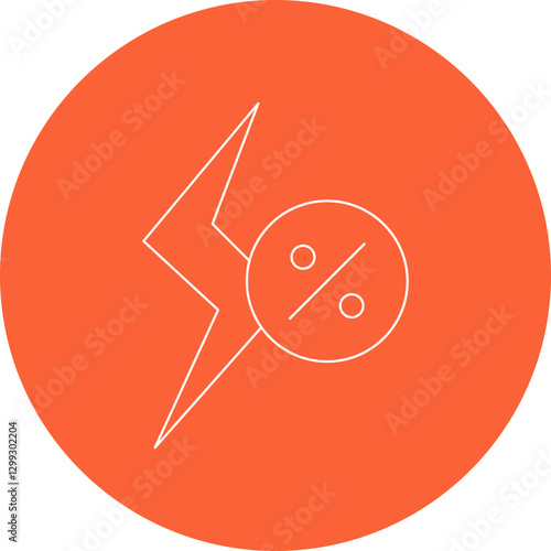 Cheap Energy icon single vector illustration