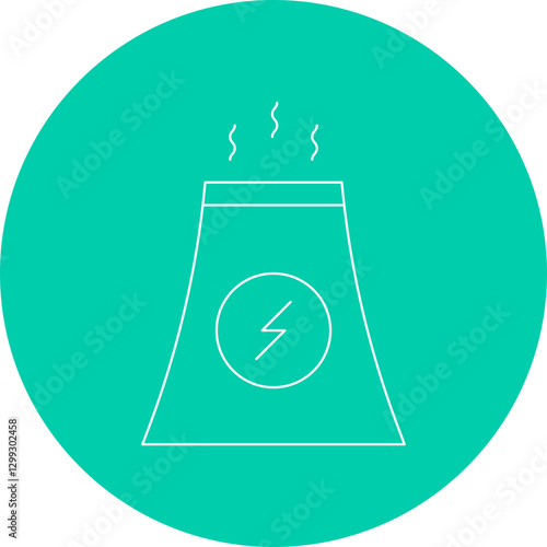Nuclear icon single vector illustration