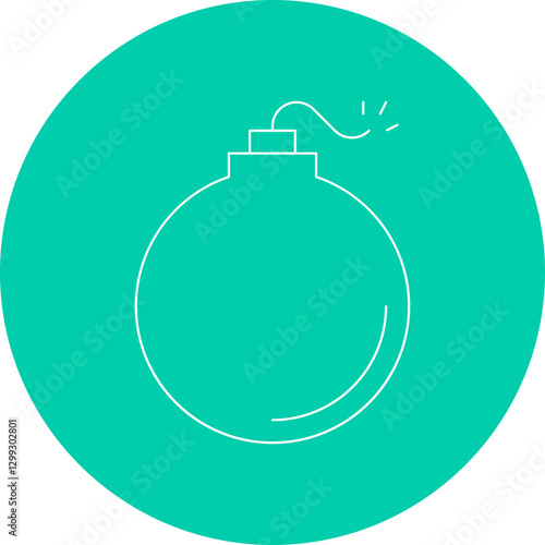 Bomb icon single vector illustration