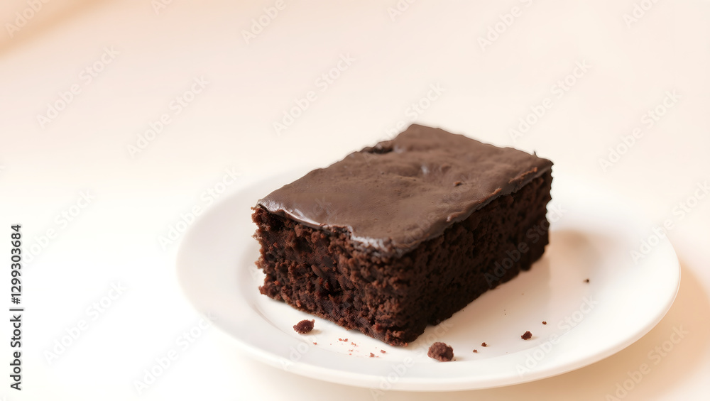 chocolate cake on a plate, ai generated chocolate cake on a plate, ai generated