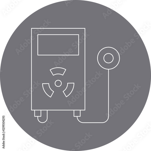 Radiation Detector icon single vector illustration