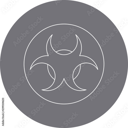 Biohazard icon single vector illustration